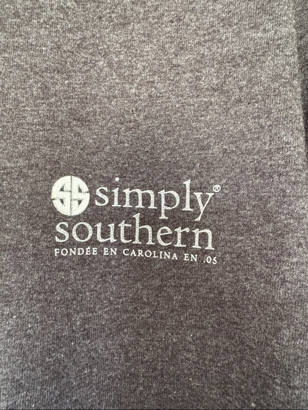 Simply Southern women’s Long Sleeve Tee — Charcoal Gray - Picture 3 of 7